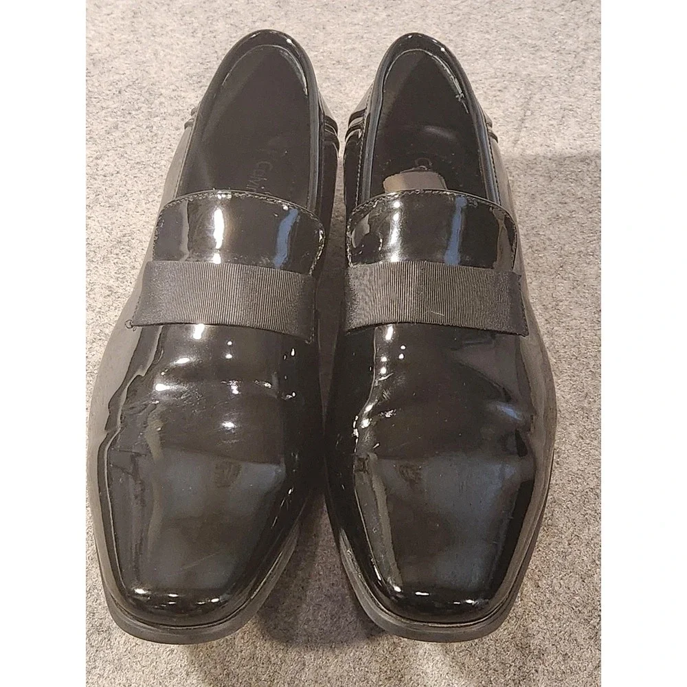 Calvin Klein Shoes Mens Size‎ 10 Black Patent Leather Monk Strap Dress 34F1511